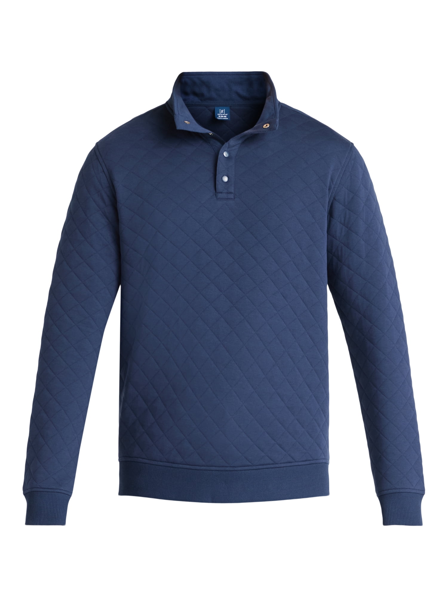 George Men's and Big Men's Quilted Snap Pullover Jacket, Sizes S-3XL