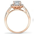 thumbnail image 4 of JeenMata Twisted Round Cut Real Diamond Engagement Ring in 10k Rose Gold, 4 of 7
