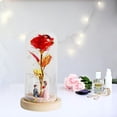 thumbnail image 4 of Rosa de Flor artificial Sunnimix rosa eterna con luz LED, 4 of 8