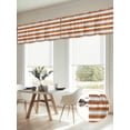 thumbnail image 6 of 2 Panels Burnt Orange Grey Stripe Valance for Windows, Farmhouse Modern Art Striped Light Filtering Kitchen Curtains, Rod Pocket Window Treatment Curtain Valances for Living Room Bedroom, 54"x18", 6 of 9