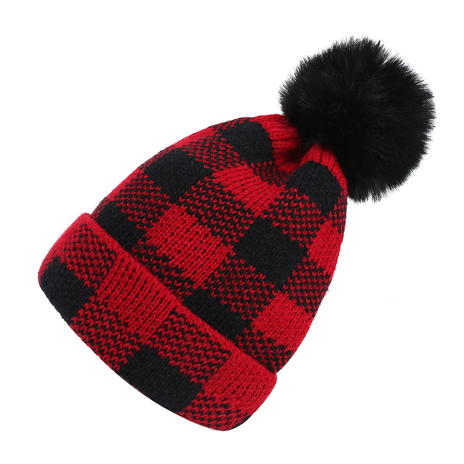 Thick Slouchy Snow Knit Skull Ski Cap Women Winter Beanie Hat with Warm Lined 