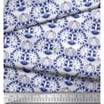 thumbnail image 2 of Soimoi Polyester Crepe Fabric Floral,Fish & Deer Artistic Decor Fabric Printed Yard 52 Inch Wide, 2 of 3