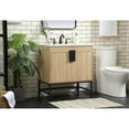 thumbnail image 2 of Elegant Decor Eugene 30" Aluminum MDF Single Bathroom Vanity in Mango Wood, 2 of 8