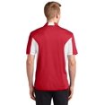 thumbnail image 2 of Sport-Tek Men's Side Block Performance Polo Shirt_True Red/White_6XL, 2 of 2
