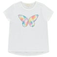 thumbnail image 2 of Btween Butterfly Print Short Sleeve T-Shirt Sweatshirt Shorts Outfit Set (Little Girl's), 2 of 5