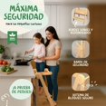 thumbnail image 2 of Torre de Aprendizaje Montessori de Bambú Plegable Color Natural con Alturas Ajustables y Barra de Seguridad, 2 of 8