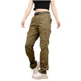 thumbnail image 3 of Xdegoge Cargo Pants for Men Women Unisex Plus Size Fleece Lined Elastic Waist Pant Straight Leg Windproof Waterproof Warm Trouser Outdoor Sport Bottoms with Multi Pockets, 3 of 9