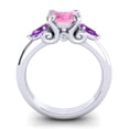 thumbnail image 4 of 2.50 Carat Round Shape Pink Sapphire & Amethyst Gemstone Charming Bridal Ring for Women Solid 14K White Gold Size 10.5 by Diamond-Capitals, 4 of 8