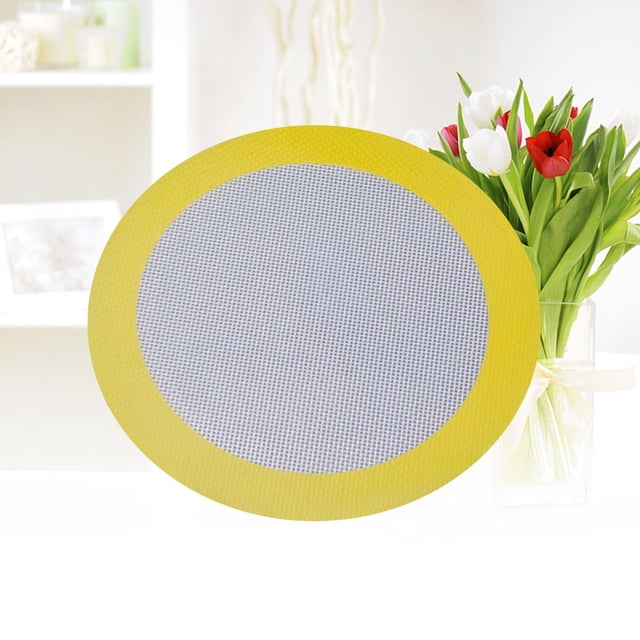OULII 2 Pcs Baking Mat for Pizza Round Non-stick Silicone for Home Users