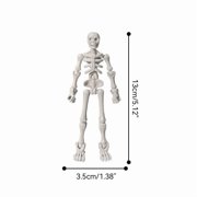 3D Printed Dummy13 Magnetic Skeleton Action Figure, Action Figures DIY Multi-Jointed Movable Skeleton Figure with Multiple Weapons, Desktop Decorations (1 Skeleton 4 Weapons 4 Hands)
