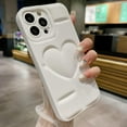 thumbnail image 6 of Compatible with iPhone 13 Pro Max Cute Love Heart Case Camera Protective Soft TPU Shockproof Phone Case for iPhone 13 Pro Max 6.7 Inch for Women Girls White, 6 of 11