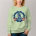 thumbnail image 2 of Women's  Crew Neck Pullover Cozy Clothes Autumn Winter-Columbus Portrait Print, 2 of 16