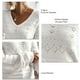 thumbnail image 4 of Suéter suelto para mujer lavado a máquina mangas largas patrón exquisito transpirable cuello en V suéter de punto para la vida diaria para el trabajo de oficina ANGGREK Otros, 4 of 6