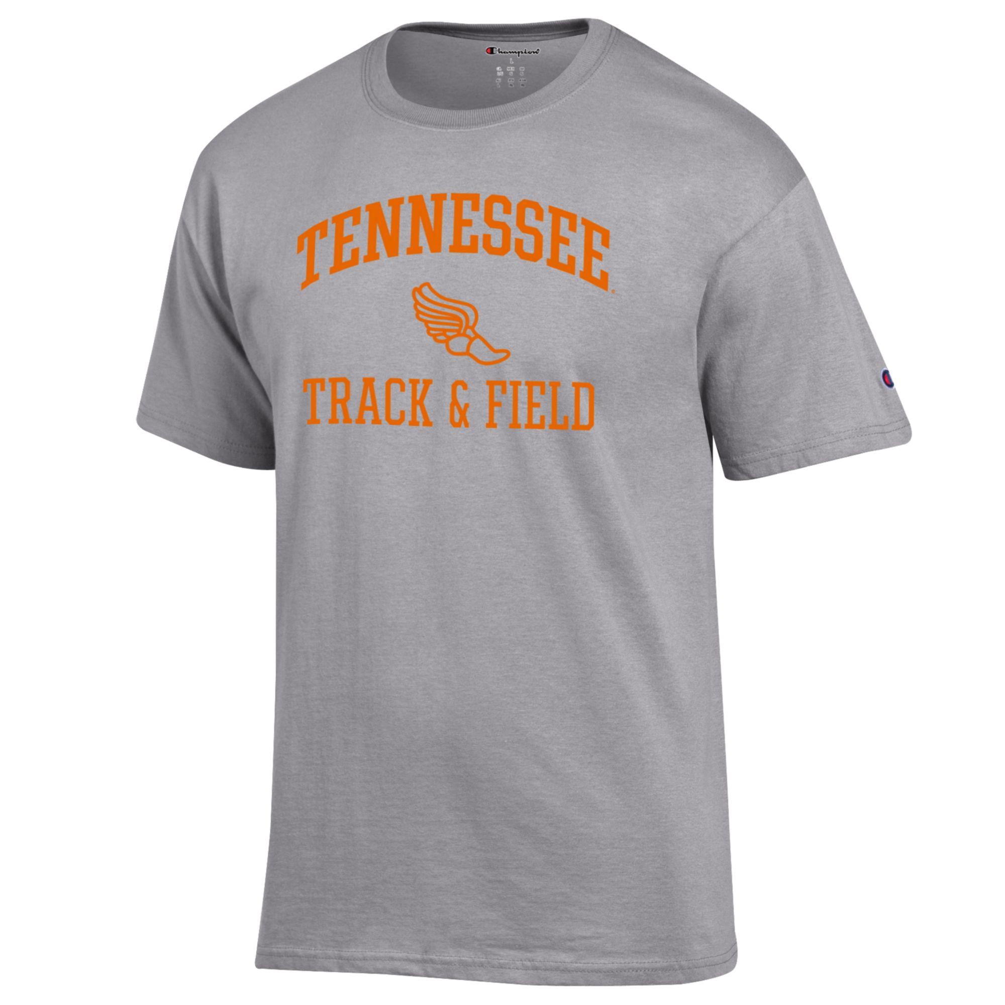 Men's Champion  Gray Tennessee Volunteers Track & Field Icon T-Shirt