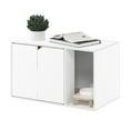 thumbnail image 5 of Furinno Peli Large Particle Board Enclosed Cat Litter Box Shelf Panels, Hardware Pack and Assembly Instructions, Solid White (1 Pack), 5 of 7