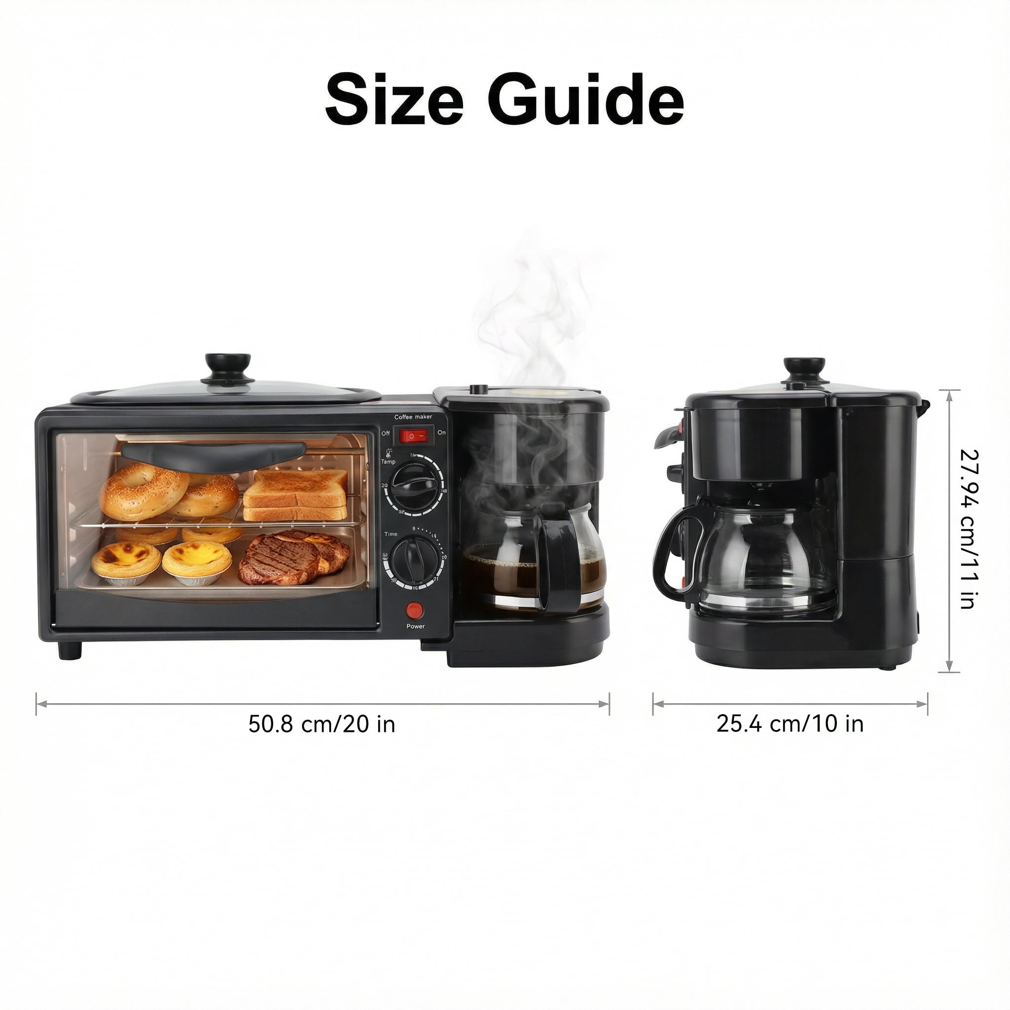 TAZTIR Tabletop Oven Black Commercial