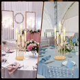 thumbnail image 3 of Candelabro dorado Tandefio de 5 brazos con pantallas acrílicas LED, 3 of 7