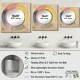 thumbnail image 4 of Designart "Happy Coincidence In Vintage Rosy Pastel I" Abstract Spirals Square Mirror Wall Decor Transitional - Large Beige Square Bathroom Mirror - Square Printed Wall Mirror Art, 4 of 5