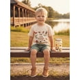 thumbnail image 6 of BemeyourBBs Toddler Baby Boy Summer Outfit Cute Infant Boys Clothes Animal Insect Print Short Sleeve T-shirt and Solid Shorts 2 Piece Set, 6 of 8