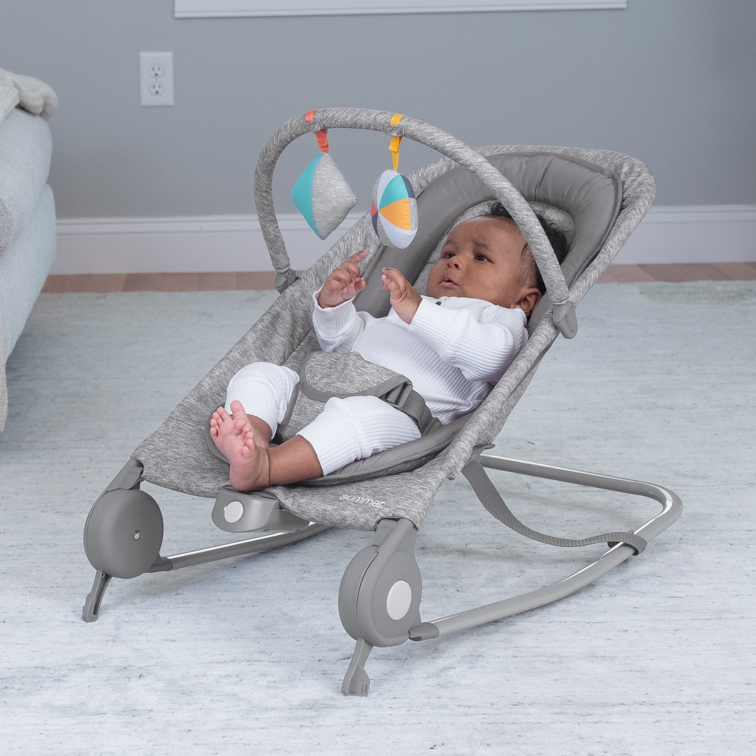 Summer Infant 2-in-1 Bouncer & Rocker Duo - Heather Gray : Target