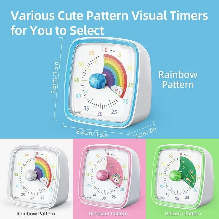 Visual Timer For Classroom 60-Minute Visual Timer For Kids, Rainbow ...