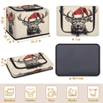 ADECORIVY Christmas Hat Deer Fabric Storage Bin with Lid, Foldable ...