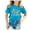 Blue, variant on Girls Tops Tees & Shirts Kids School Season Back To School Printed Casual Short Sleeve Top Shirt for Girls Kids