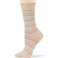thumbnail image 6 of 7BIGSTARS KINGDOM Women Cotton Crew Socks - 4 Pack Large - Striped-Mid Dotted -Polka Dot - Casual-Dress-Sock Size:10-12, Shoe Size: 8-12, Light Beige, 6 of 9