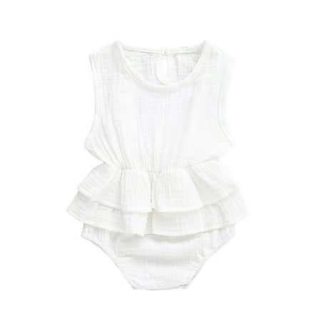 

Baby Girls Bodysuits Infantleevelessolid Romper Bodysuit Clothes Outfits