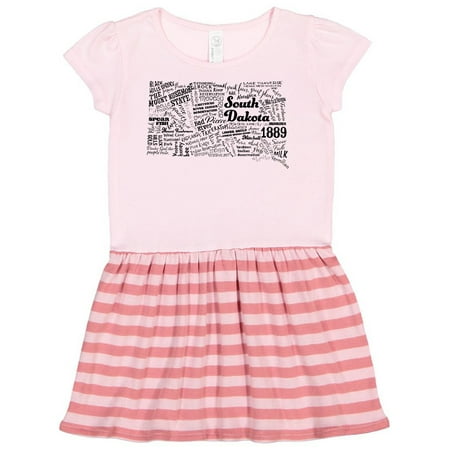 

Inktastic South Dakota State word salad Gift Toddler Girl Dress