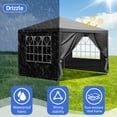 thumbnail image 3 of Ktaxon 10' x 10' Patio Canopy Party Tent Wedding Canopy Patio with 4 Side Walls Black, 3 of 7