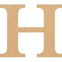 Wooden Letters, Unfinished 20'' Tall Alphabet H, Wooden Craft Letter