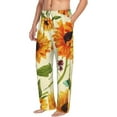 thumbnail image 2 of Balery Men'S Sunflowers And Butterflies Pants,Sleepwear Pants,Pajama Pants,Pj Bottoms Drawstring And Pockets-Small, 2 of 9