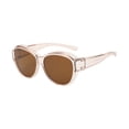 thumbnail image 2 of Polarized Sunglasses Fit Over Glasses for Men Women, Oversized Square Shades UV Protection Gold, 2 of 4