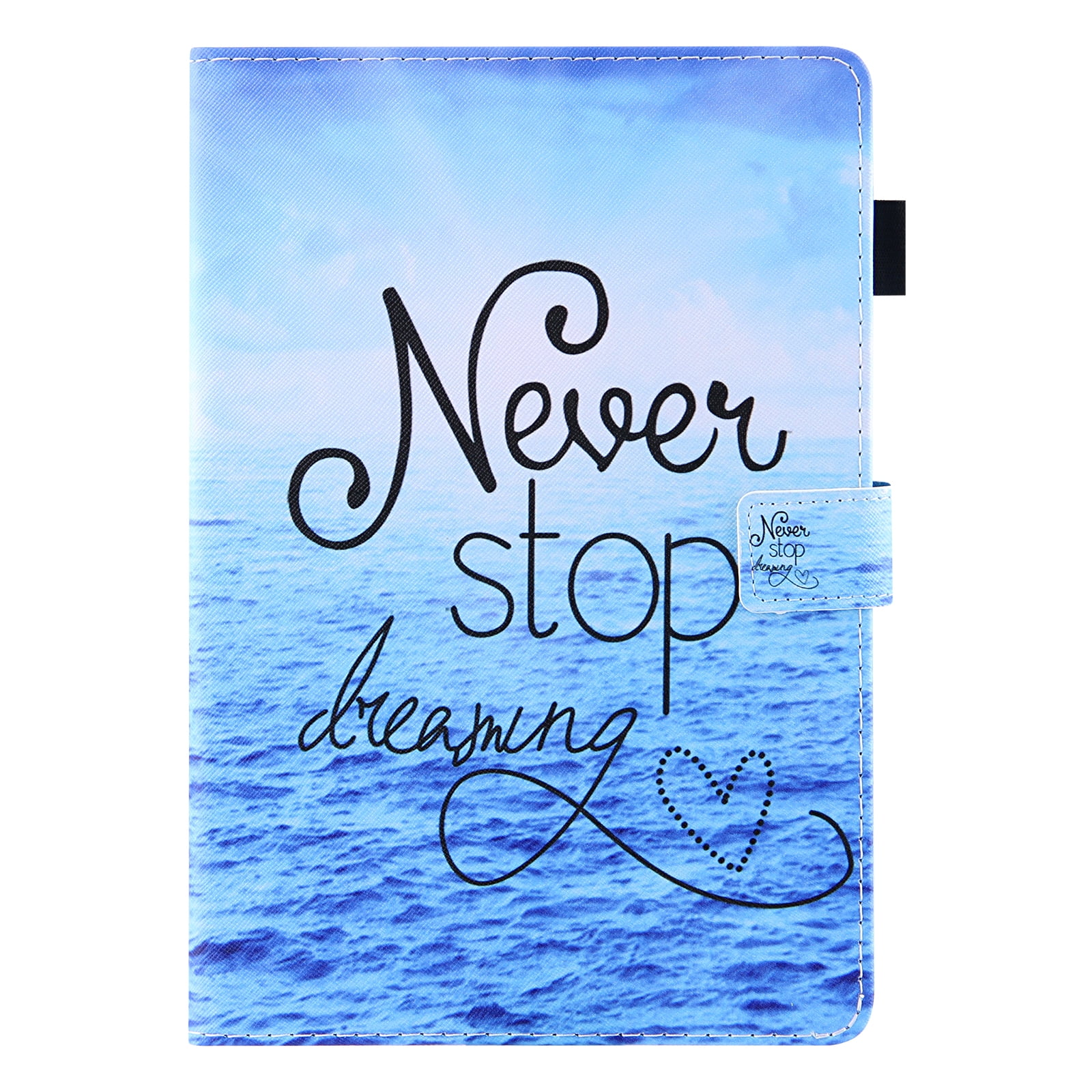 Allytech for Apple iPad 10th Generation 10.9" Case 2022 with Stand Pencil Holder Card Pockets [Auto Wake/Sleep] Slim PU Leather Magnetic Smart Folio Wallet Soft TPU Shockproof Cover, Blue Sea Beach