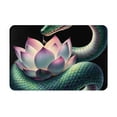 thumbnail image 1 of Balery Snake Holding A Lotus Felpudo de franela, resistente a las manchas y a la decoloración, para uso interior y exterior, fácil de limpiar, 40 x 60 cm, 1 of 7