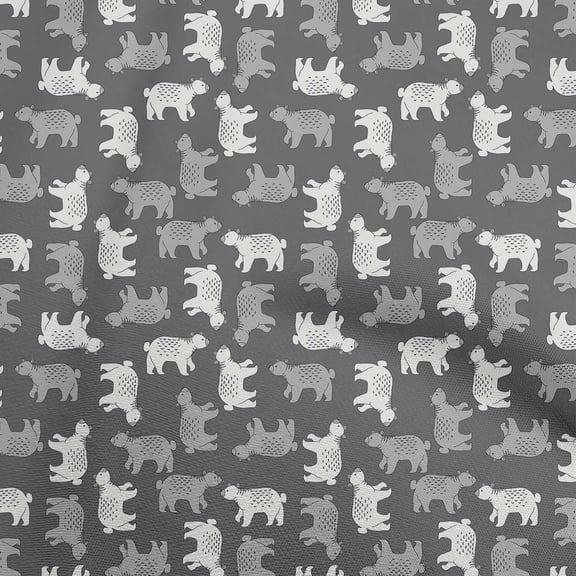 oneOone Polyester Spandex Gray Fabric Animal Sewing Craft Projects Fabric Prints By Yard 56 Inch Wide