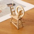 thumbnail image 4 of 1Set Mini Wool Spinning Wheel Wooden Retro Style for DIY Enthusiasts 3.46X2.75X1.65In, 4 of 8