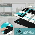 thumbnail image 4 of Anti Fatigue Kitchen Mats Set of 2, Non Slip Cushioned Kitchen Rug Sets, Washable Geometric Square Kitchen Runner Rugs for Home Office Laundry, 17'''' x 47'''' + 17'''' x 30'''' Abstract Art Patchwork, 4 of 6