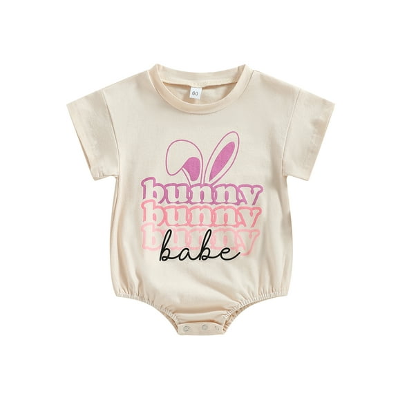 Bagilaanoe Newborn Baby Girl Boy Rompers Letters Print Short Sleeve Bodysuits 3M 6M 12M 18M Infant Casual One Piece Short Jumpsuit