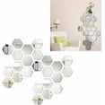 thumbnail image 5 of 24 pz Adhesivo De Pared Decorativo 3d HappyWare Acabado Espejo Plata 100148, 5 of 5