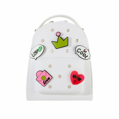 Clog Silicone Jelly Backpack With Charms Cute Mini Backpack Daypack Bag Charms Silicon Hole Bag For Women And Girls Arts And Crafts for Kids Ages 8-12 Boys Stationery Paper And Envelopes Set with