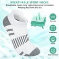 thumbnail image 4 of Loritta 12 Pairs Mens Socks White Running Ankle Socks Low Cut Cushioned Breathable Athletic Mens Socks Size 10-13, 4 of 6