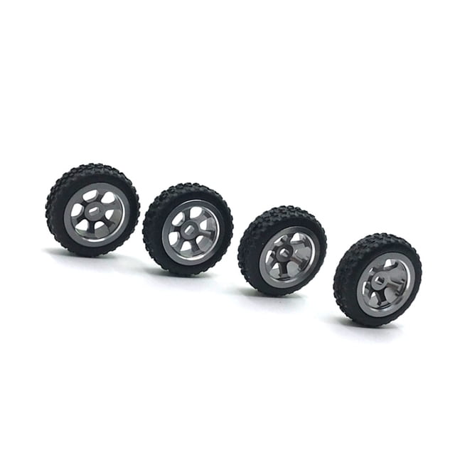 Vogacara Paquete de 4 1/28 Coches de control remoto Actualizaciones Neumáticos Ruedas Neumáticos de estilo de coche Kits de construcción modelo Tipo 1 Vogacara FN009857-01