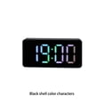 thumbnail image 2 of Reloj despertador Digital LED Injueey Brillo ajustable Termómetro Concha negra/colorida, 2 of 6