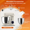 thumbnail image 5 of CEBORY 3-IN-1 Stand Mixer, 6.5 QT Tilt-Head 10-Speed Food Mixer, Kitchen Electric Mixer with Dough Hook, Beater, Whisk, Bowl for Most Home Cooks, 5 of 7