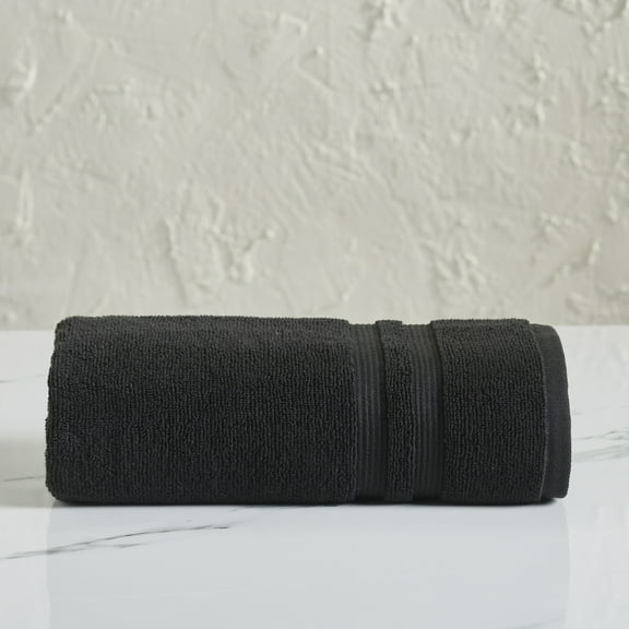 Mainstays Performance Solid Bath Towel, 54 in x 30 in, Black