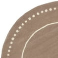 thumbnail image 4 of SAFAVIEH Bella Danita Plain Dotted Bordered Wool Area Rug, Beige/Ivory, 3' x 3' Round, 4 of 6