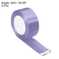 thumbnail image 2 of Unique Bargains 1.5 Inch Wide 24 Yards Satin Ribbon, 2 Pack Double Face Solid Crafts Roll for Party Home DIY Wrapping Decoration, Light Purple, 2 of 6