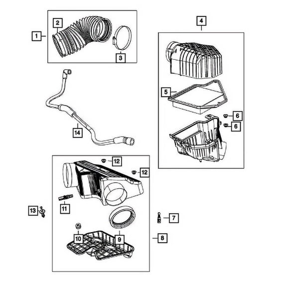 New Genuine Mopar Grommet Air Cleaner Bracket 2012-2023 OE 68149765AA